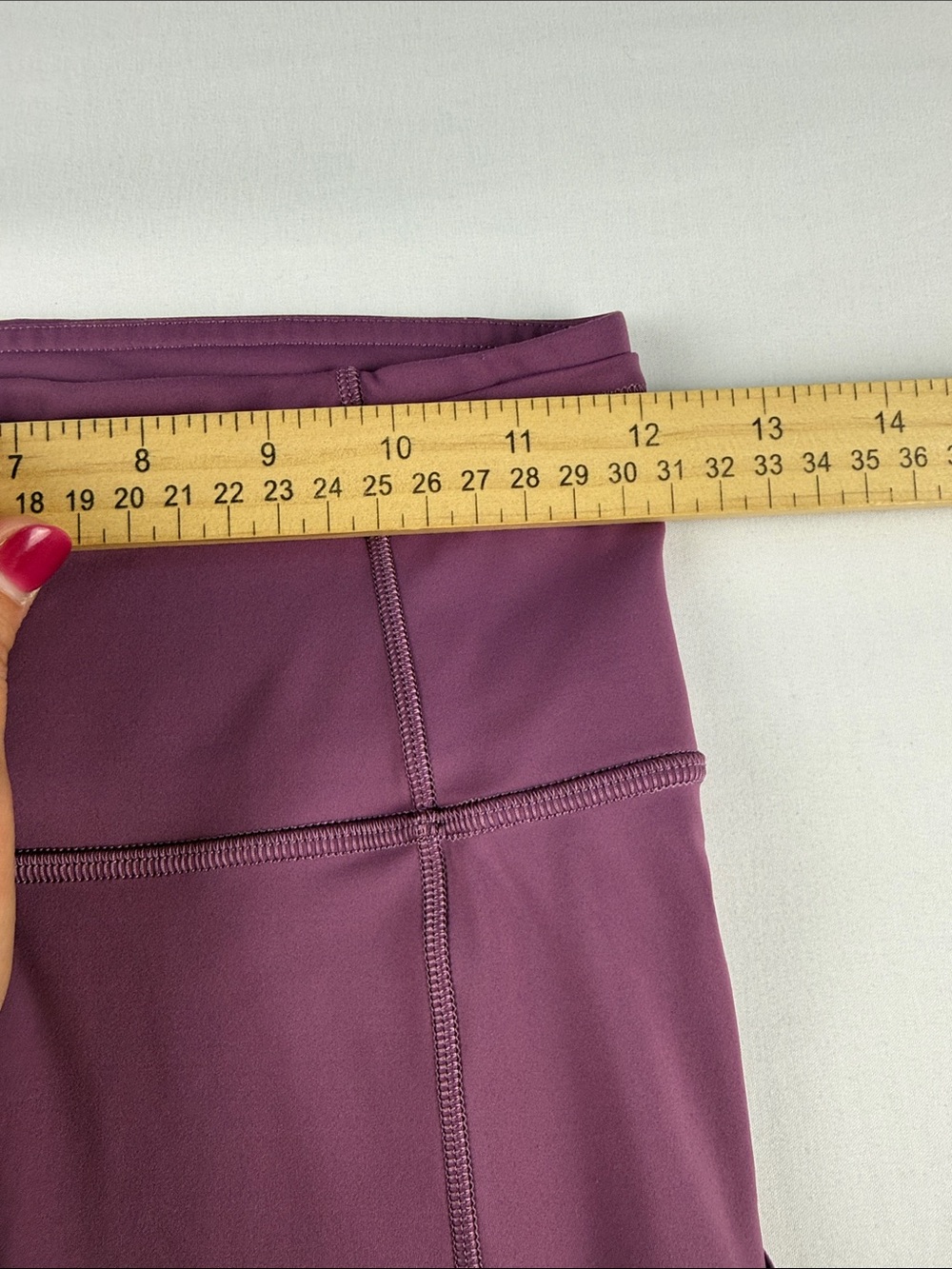 Lululemon Fast & Free 7/8 Tight II *Non-Reflective Nulux 25" Vintage Plum Size 4 - Picture 7 of 12